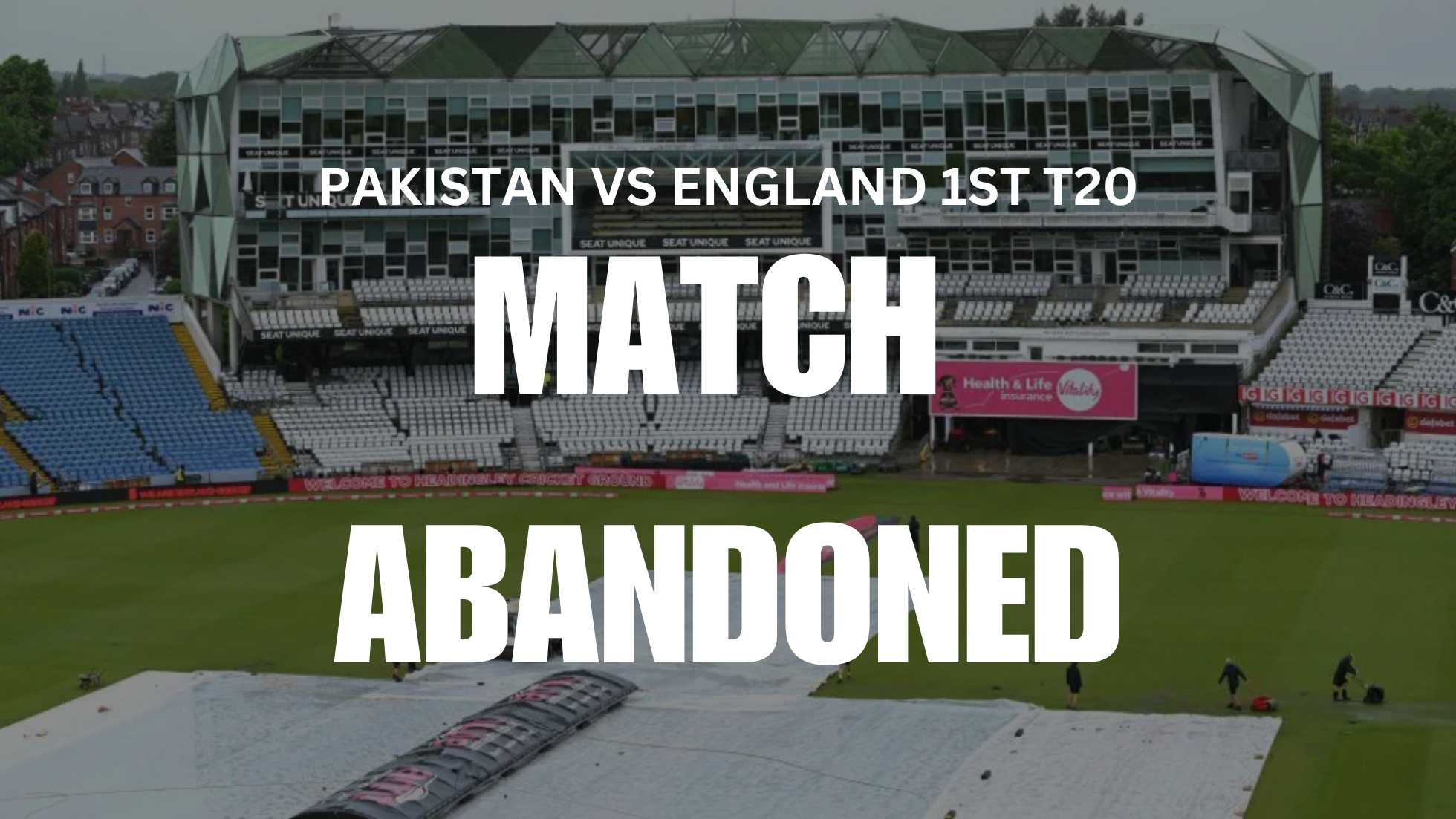 Pakistan vs England first T20I called off